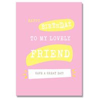 To My Lovely Friend Birthday Card